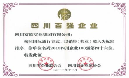 富临集团荣列2013四川东升国际官网
100强第46位